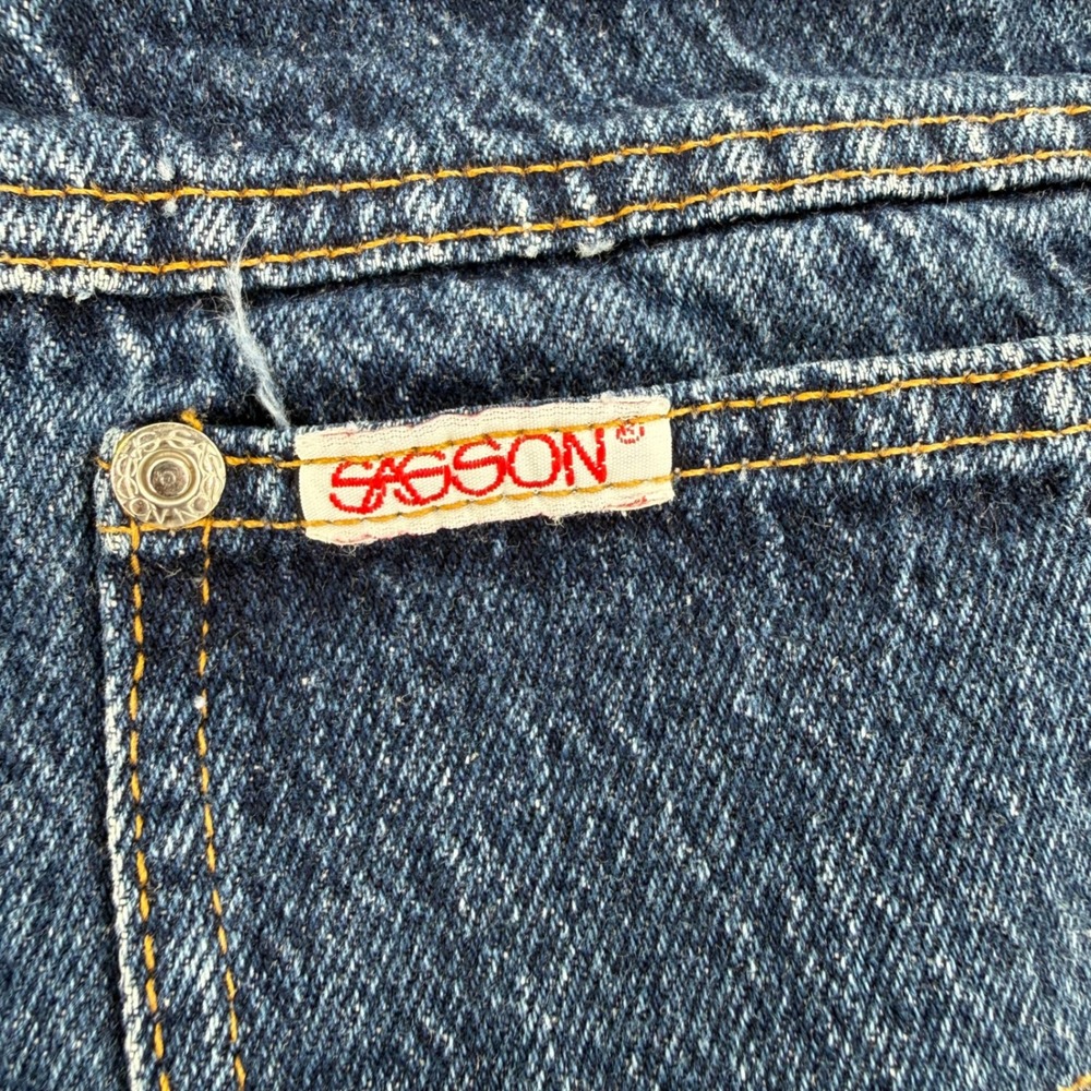 Vintage Sasson‎ High Waisted Mom Jeans Denim Made in USA Tapered Leg Size 27? - Picture 8 of 15